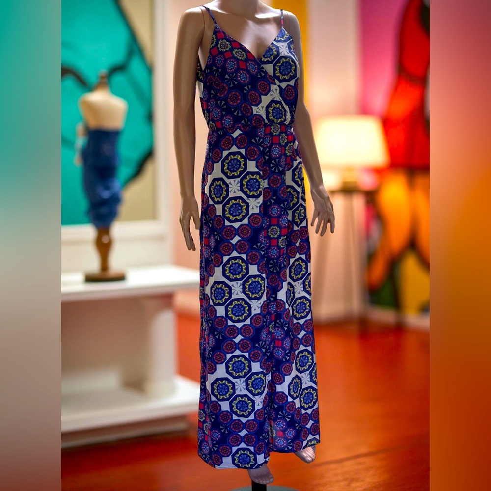 Blue V-Neck Maxi Dress Medium Skies are Blue (3 for $12 item)